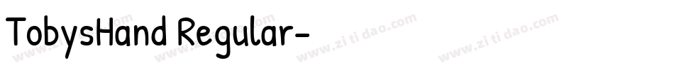 TobysHand Regular字体转换